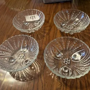 White glass bowls