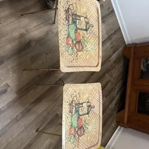 Two antique TV trays