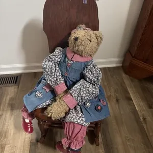 Antique child rocking chair with Bear