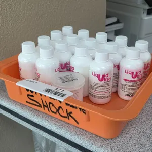 Trayof Crosstex Liquid Ultra Solution and Palmero Vacuum Shock Tablets