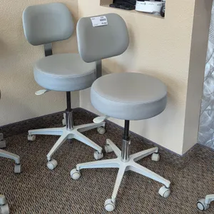 (2) Gray Adjustable Medical Stools