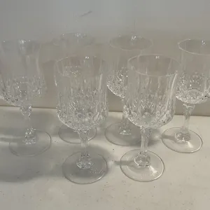 Appears to be Cristal d'Arques Longchamp Crystal Wine Glasses – 6 Pieces