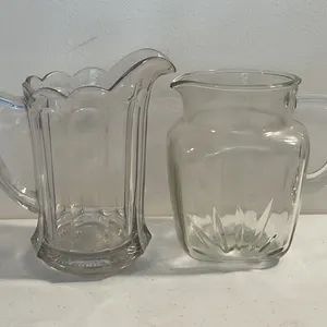 Vintage Glass Pitchers – 2 Pieces