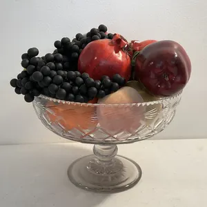 Waterford Crystal Footed Centerpiece Bowl with Fake Fruit