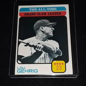 1973 Topps Lou Gehrig Grand Slam Leader
