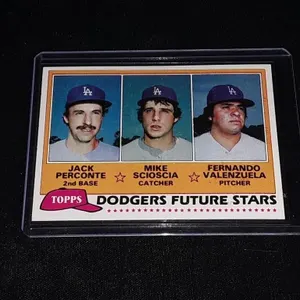 1981 Topps Perconte/ Scioscia/ Valenzuela