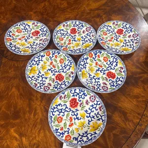 RALPH LAUREN MANDARIN BLUE CHINA PLATES, QTY (6)