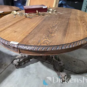 INTRICATE CARVED ANTIQUE HUNT TABLE