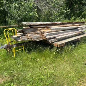 Farm Trailer With Lumber