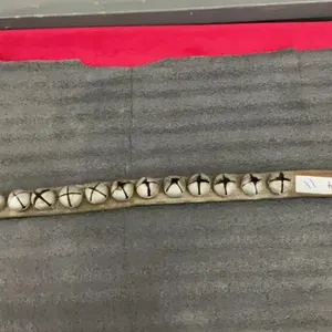 SET OF (12) SLEIGH BELLS ON A LEATHER STRAP