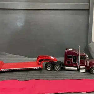 SOLID METAL PETERBILT SEMI W/ LOW RIDER TRAILER