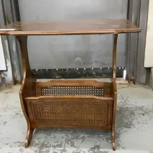 VINTAGE MAGAZINE RACK/SIDE TABLE