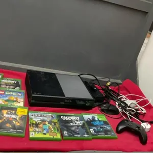XBOX ONE CONSOLE W/ GOOGLE HOME MINI & (1) XBOX CONTROLLER W/ A FEW GAMES