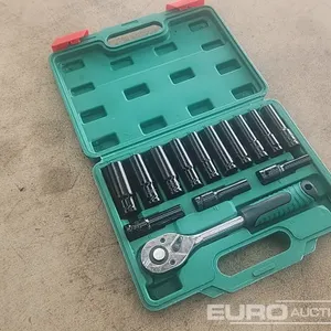 Unused 14pc 1/2" Deep Impact and Ratchet Set 