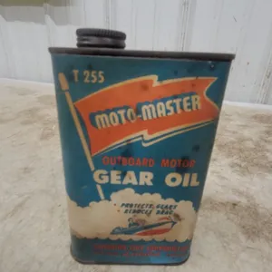 Vintage Moto-Master T 255 Outboard Motor Gear Oil Can, 16 Fluid Ounces, Canadian Tire Corporation