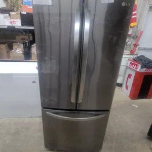 LG French Door Refrigerator with Bottom Freezer, Black Stainless Steel 68 x 30 x 31"