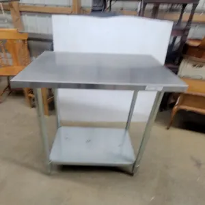 Stainless Steel Work Table with Lower Shelf 37 x 24 x 36"