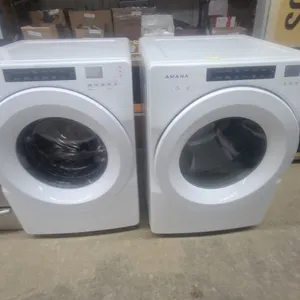 Amana 7.0 Cubic Foot White Electric Dryer, Model NED3600HW1and Whirl Pool Model wfw560chw4 Frt Load