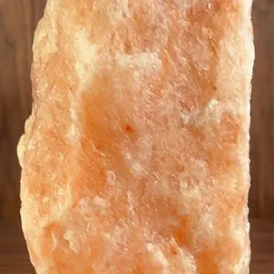 Himalayan Pink Salt Rock Lamp, 18" Tall, Wooden Base