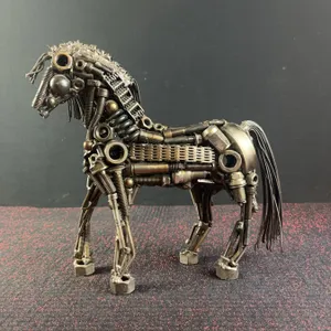 Metal Horse Sculpture 10.5 in Tall