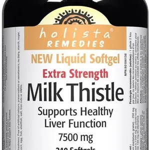 HOLISTA MILK THISTLE 250MG, 240 CAPSULES -N, E: 2030 BROKEN LID