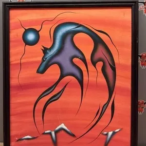 Framed Original Painting On Stretch Canvas by Joe