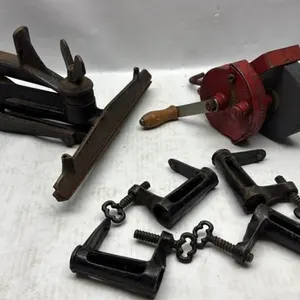 Antique Cast Iron Clamp tools Saw Sharpener & grin