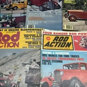 Vintage Rod Action hot rod car magazine lot