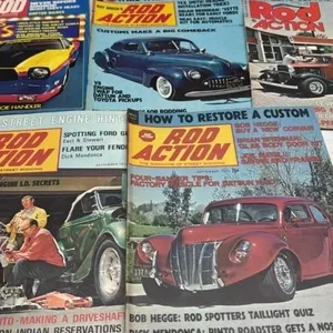 Vintage 1970s Hot Rod car magazine lot