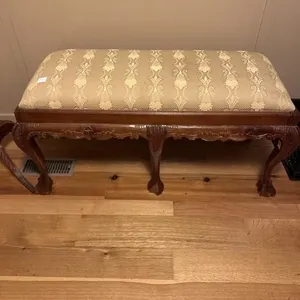 Cushion wooden bench 44 in long 23 in tall 16 in