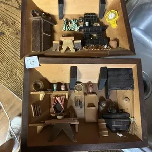 Wooden pictures x 2