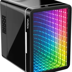 NEW $79 Small Refrigerator with LED Mirror Door