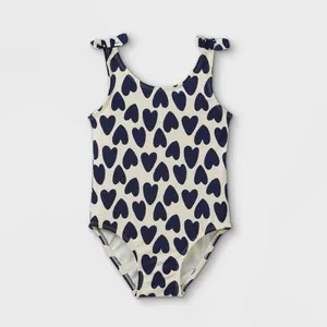 New (Size 4T) Toddler Girls' Heart Print One...