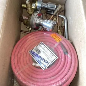 Harris cutting torch gauges, 25 foot torch hose.
