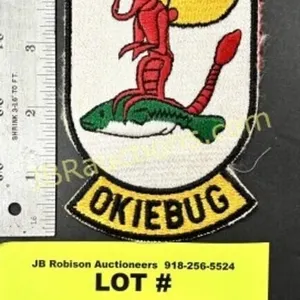 VINTAGE OKIEBUG PATCH NEW OLD STOCK - FISHING