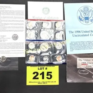 1996 UNCIRCULATED MINT COIN SET