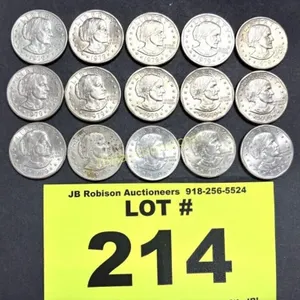 (15) SUSAN B. ANTHONY ONE DOLLAR COINS