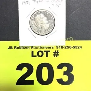 1981 TYPE 2 CLEAR S SUSAN B ANTHONY DOLLAR