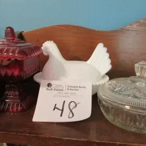Candy Dishes and Hen