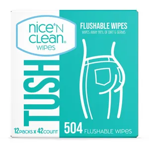 Nice N Clean Flushable Wipes 12 x 42 Count
