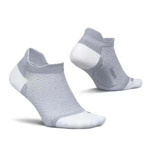 Feetures Plantar Fasciitis Relief Socks Gray L