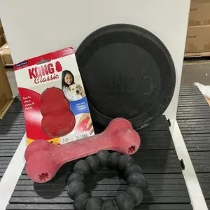 KONG Large Dog Toy Bundle Classic Bone Ring Flyer