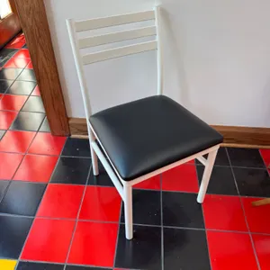 White Chair With Black Seat