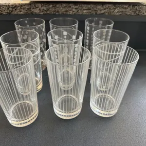 6 Etched Glasses