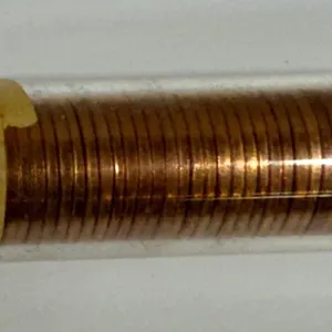 Roll of 1962-D Uncirculated Lincoln Pennies in Plastic Tube
