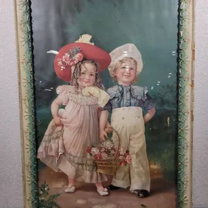 Vintage Framed “Childhood Days” Print – Victorian Children Wall Art