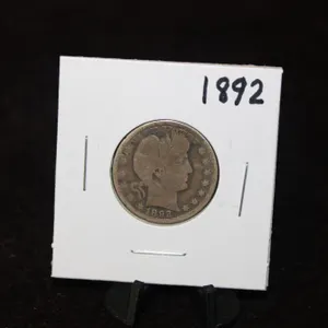 1892 U.S. Barber Silver Quarter