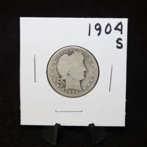 1904-S U.S. Barber Silver Quarter