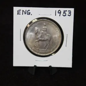 1953 English Five Shillings Coin