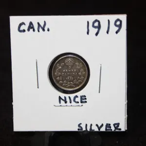 1919 Canada Silver Five Cents